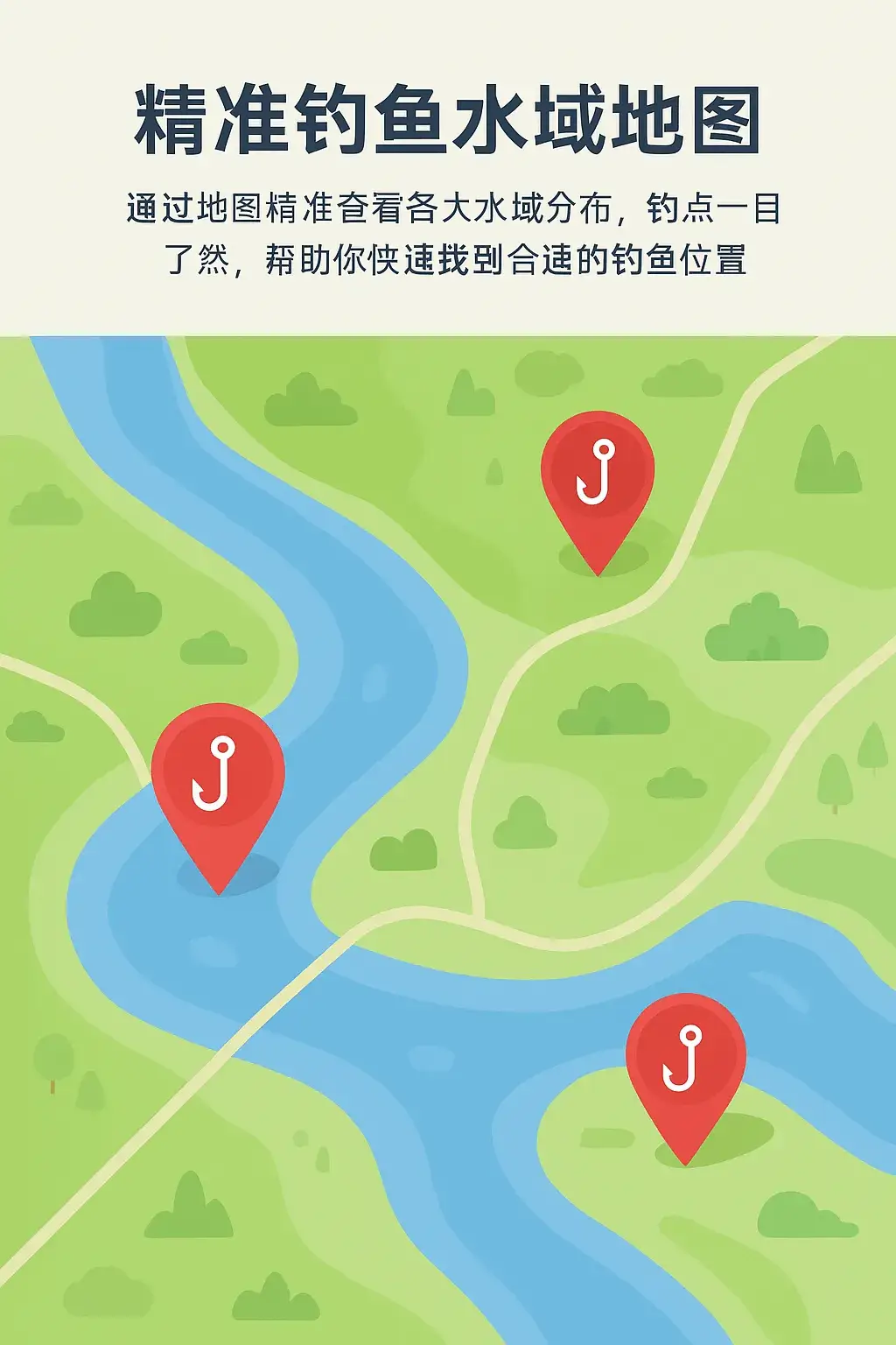 钓鱼App精准钓鱼水域地图功能